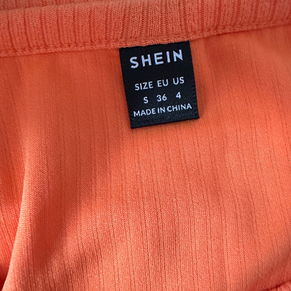 Orange Ribbed Midi Skirt Set - Picture 4 of 4